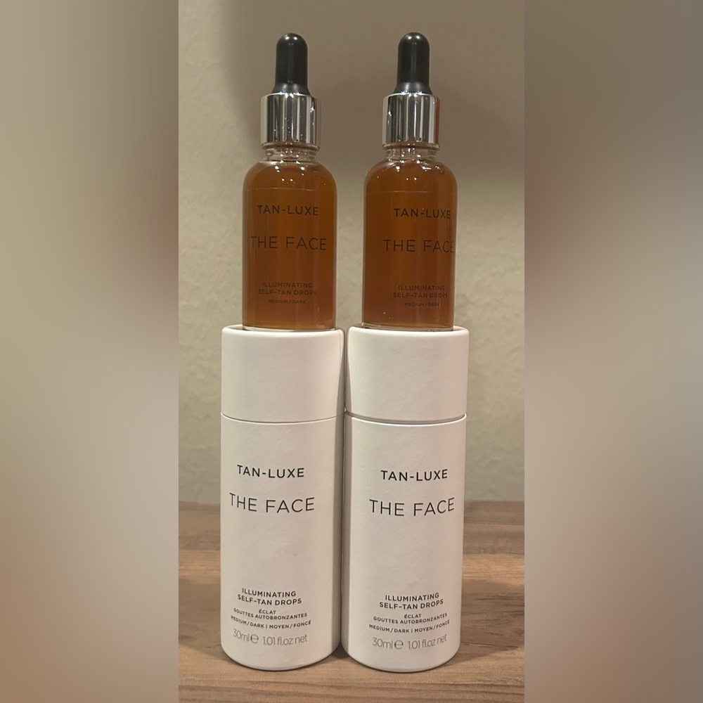 Tan-Luxe: The Face Illuminating Self-Tan 1oz Drops- Medium/Dark(2Pack) NEW🤎